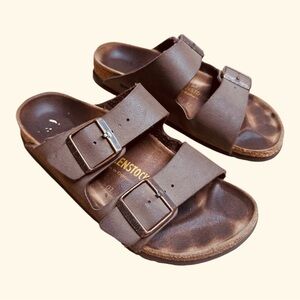 Birkenstock Brown Leather Sandals with Buckles size 37 7
